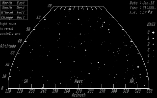 Amateur Astronomer's Guide to the Night Sky (The) atari screenshot